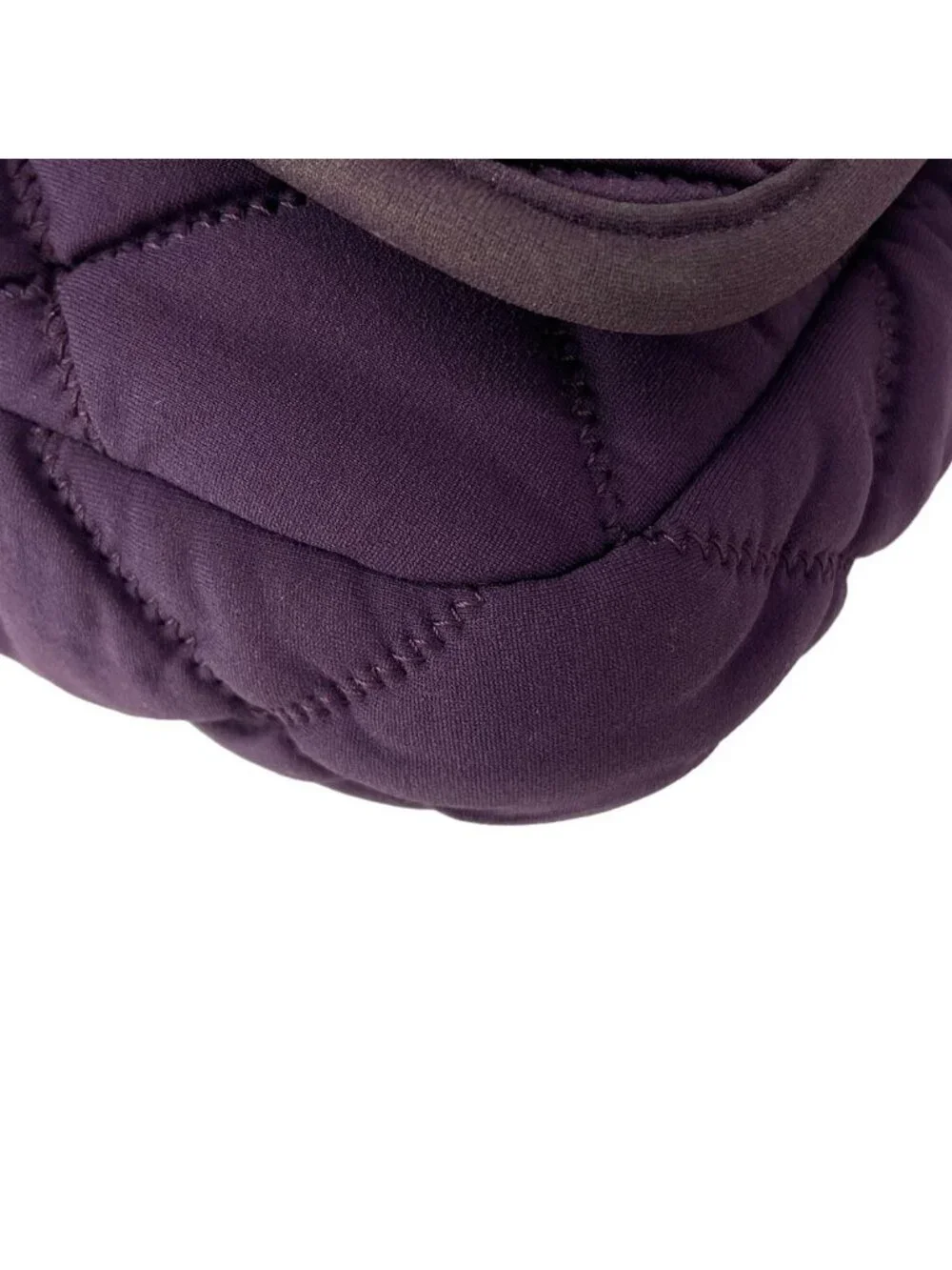 Chanel Shoulder Bag Bubble Quilt Purple Flap Chain Silver